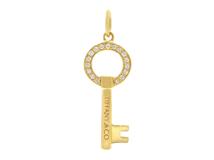 TIFFANY＆CO　ティファニー　モダンキーオープンラウンドキー　鍵　トップ　YG　イエローゴールド　1.5g  【200】