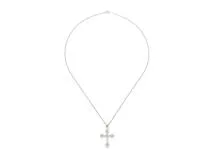 ダイヤモンド/1.00ct クロス ネックレス K18WG I3644