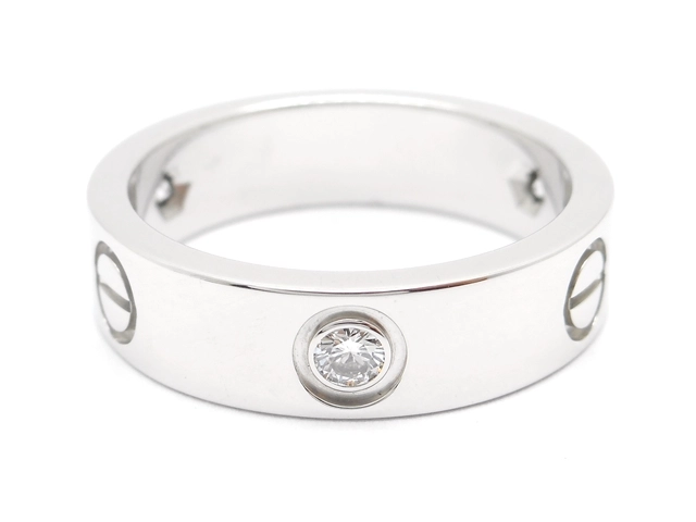 Cartier カルティエ ラブリング 指輪 ハーフダイヤ WG