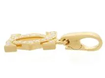 Cariter　カルティエ　2Cチャーム　ペンダントトップ　ダイヤモンド　イエローゴールド　YG　2.2g【200】