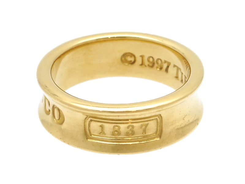 TIFFANY＆CO　ティファニー 　1837リング　YG　イエローゴールド　6.9g　9号　 2120000309564　【200】