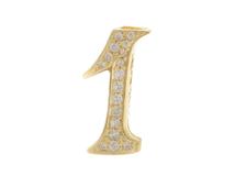 YUKIZAKI　ユキザキ　ノンブルナンバー№1　ペンダントトップ　イエローゴールド　K18　ダイヤモンド　1.5g 　参考価格￥198,000 （2148200006953）【200】