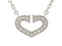 Cartier カルティエ Cハートネックレス ホワイトゴールド WG