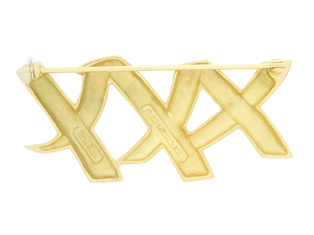 TIFFANY＆CO　ティファニー　キス・ブローチ　K18　ゴールド　10.5g　2147400256052【472】