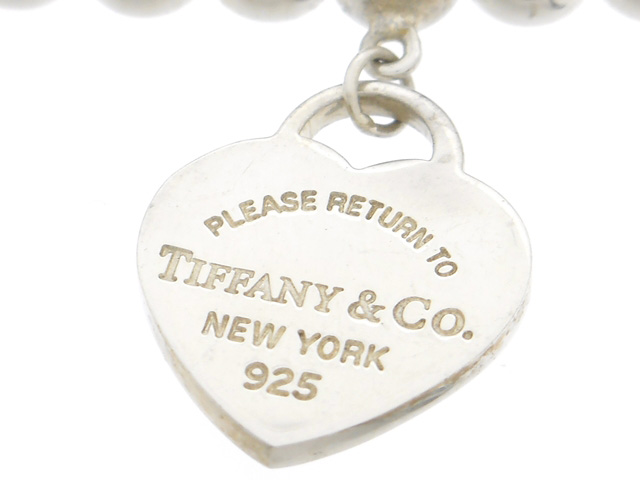 【美品】ティファニー リターントゥ　ハート タグ ビーズ シルバー　ブレスレット crown78_i170224132