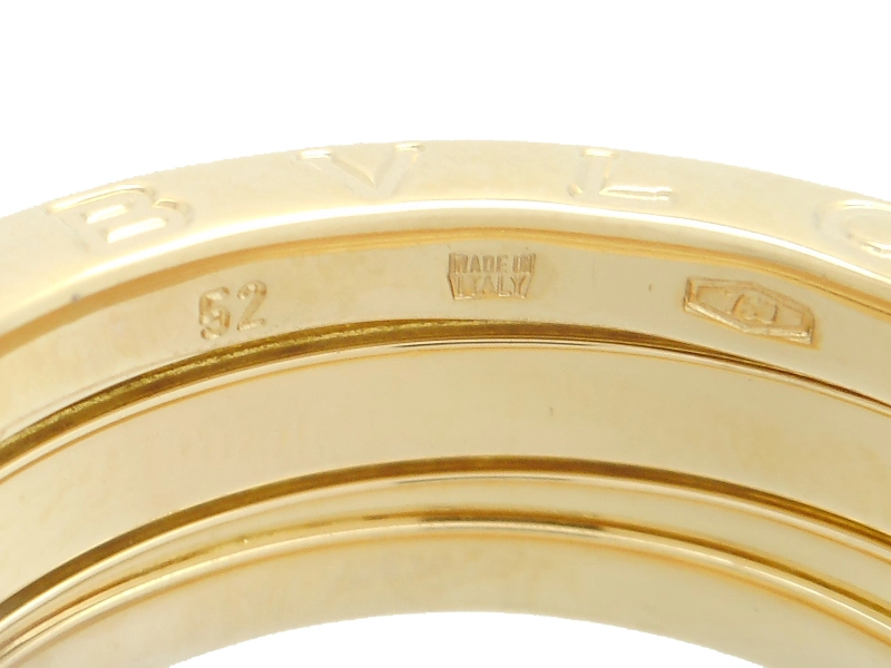 BVLGARI ブルガリ B-zero1リング 指輪 YG イエローゴールド 8.7g 52号 Sサイズ 2143100501850 【200】