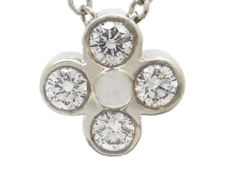 TIFFANY＆CO　ティファニー　ベゼルセット　ネックレス　PT950　プラチナ　ダイヤモンド　2.8g　2147100552164　【200】