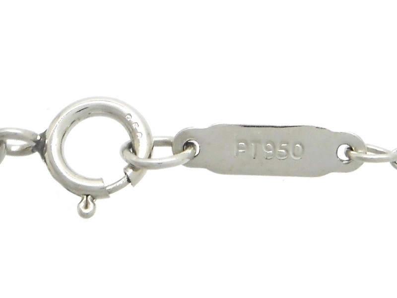 TIFFANY＆CO　ティファニー　ベゼルセット　ネックレス　PT950　プラチナ　ダイヤモンド　2.8g　2147100552164　【200】