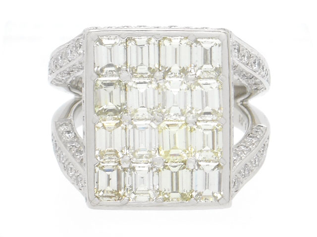 JEWELRY 貴金属・宝石 ダイヤリング PT900 プラチナ D3.51ct D1.00ct