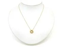 TIFFANY&CO ティファニー ドッツサークルネックレス  ダイヤモンド  YG  イエローゴールド  PT  プラチナ  4.9g  2143100443284 【200】