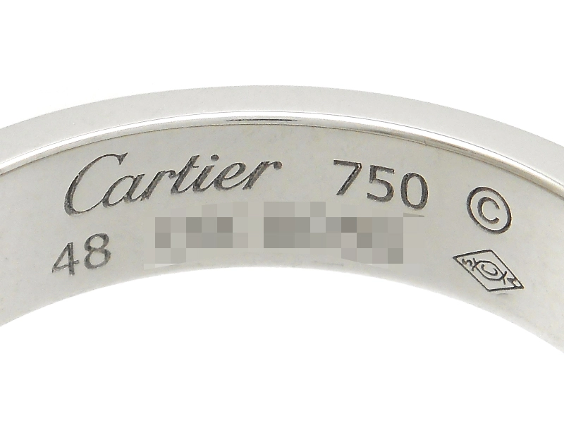 Cartier カルティエ　ラブリング　ミニラブリング　スモールモデル　WG　ホワイトゴールド　パヴェダイヤモンド　3.6g　48号　日本サイズ8号　2143700197781　【200】