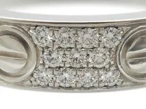 Cartier カルティエ　ラブリング　ミニラブリング　スモールモデル　WG　ホワイトゴールド　パヴェダイヤモンド　3.6g　48号　日本サイズ8号　2143700197781　【200】
