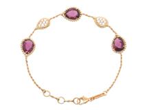 BOUCHERON ブシュロン　セルパンボエムBL　ブレスレット　PG　ピンクゴールド　ダイヤモンド　ロードライトガーネット　6.2g　JBT00783　2143700198252　【200】