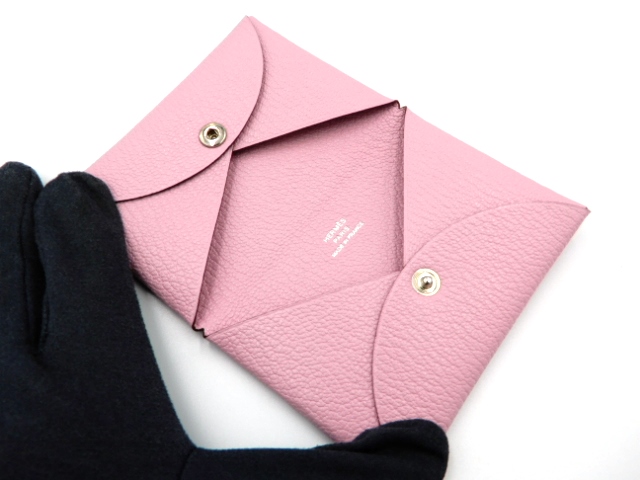 HERMES エルメス カルヴィ カードケース シェーブル モーヴ