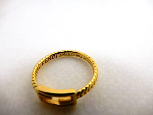 FENDI フェンディ バケットリング 指輪 Sサイズ 約10.5号 ゴールドプレート 【432】の購入なら「質」の大黒屋（公式）