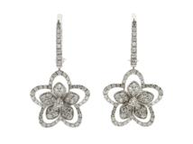 GRAFF　グラフ　ワイルドフラワーピアス　ホワイトゴールド　ダイヤモンド　1.09ct 　4.8g　RGE1668　2143200634137　【200】