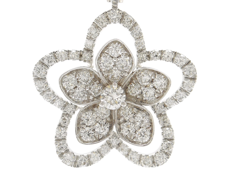 GRAFF　グラフ　ワイルドフラワーピアス　ホワイトゴールド　ダイヤモンド　1.09ct 　4.8g　RGE1668　2143200634137　【200】