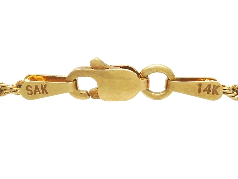 JEWELRY　ジュエリー　貴金属・宝石　フェザーネックレス　K14　イエローゴールド　約8.3g　2143200604925　【200】