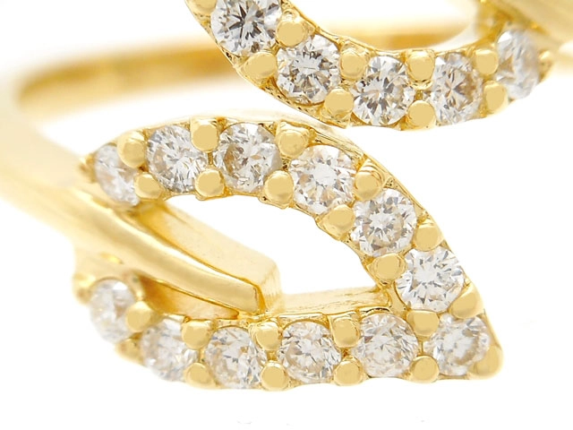 JEWELRY 貴金属・宝石 ダイヤリング 指輪 ダイヤモンド0.29ct Ｄ0.29ct K18 ゴールド 4.0g 約12号 葉  （2141300326198）【200】 の購入なら「質」の大黒屋（公式）