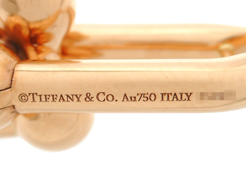 TIFFANY＆CO ティファニー ハードウェア ラージリンク ピアス PG