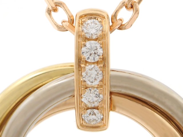 Cartier カルティエ トリニティネックレス ダイヤモンド 3カラー