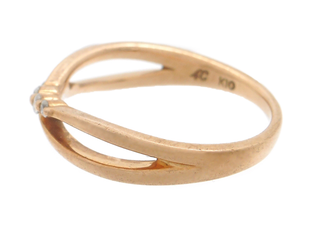 4°C ヨンドシー リング 指輪 K10PG ピンクゴールド ダイヤモンド 1.4g