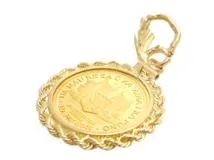 JEWELRY　貴金属・宝石　ペンダントトップ　金貨　コイン　K24/K14　ゴールド　5.7g　（2147400246152）【200】