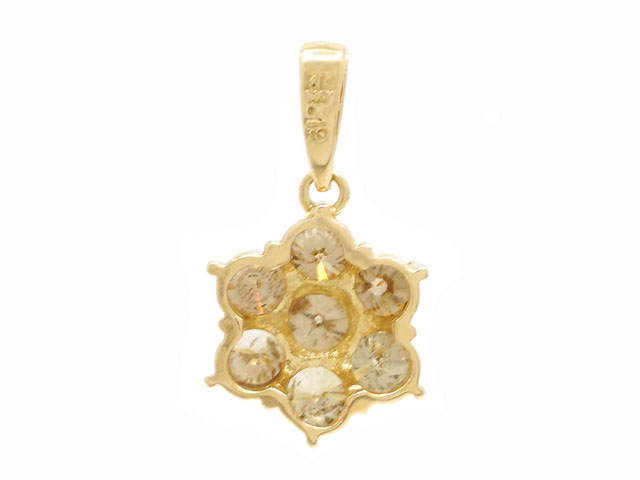 JEWELRY 貴金属・宝石 ペンダントトップ ダイヤモンド ブラウン