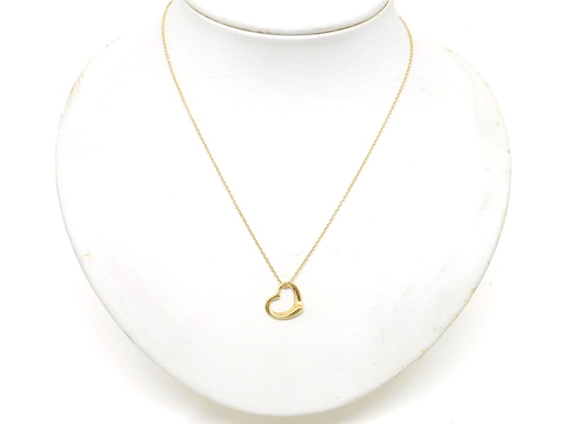 TIFFANY＆CO ティファニー オープンハート ネックレス YG イエロー