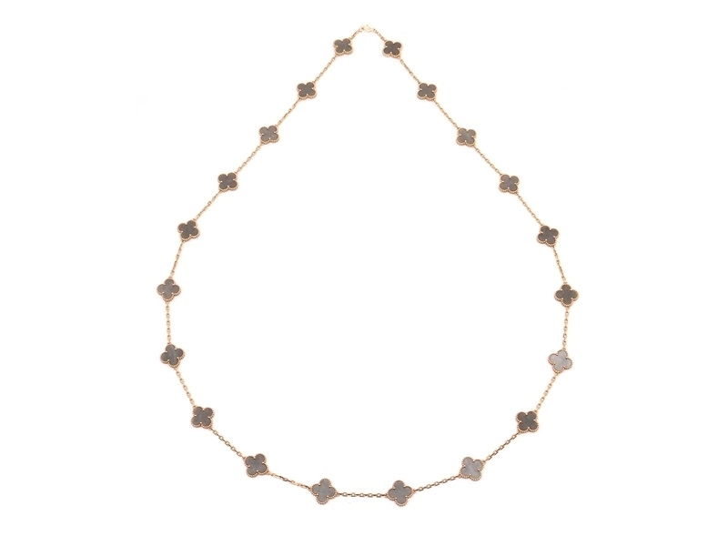 Van Cleef & Arpels　ヴァンクリーフ＆アーペル　ヴィンテージアルハンラネックレス　オブシディアン　黒曜石　PG　ピンクゴールド　VCARP7S700　2143700201808　【200】