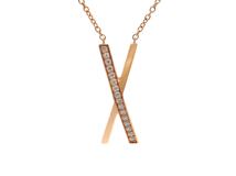 TIFFANY＆CO　ティファニー　アトラスXネックレス　PG　ピンクゴールド　ダイヤモンド　8.3g　2143200618984　【200】