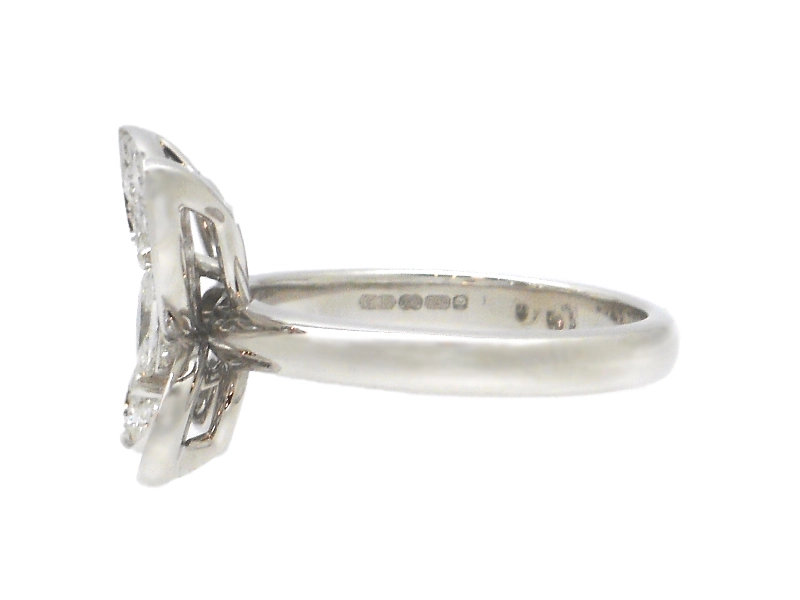 GRAFF グラフ　パヴェバタフライミニリング　WG　ホワイトゴールド　ダイヤモンド　4.9g　8号　RGR523　2146000440243　【200】