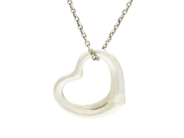 TIFFANY＆CO ティファニー オープンハートネックレス シルバー SV 2.3g