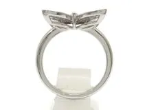 GRAFF グラフ　パヴェバタフライミニリング　WG　ホワイトゴールド　ダイヤモンド　4.9g　8号　RGR523　2146000440243　【200】