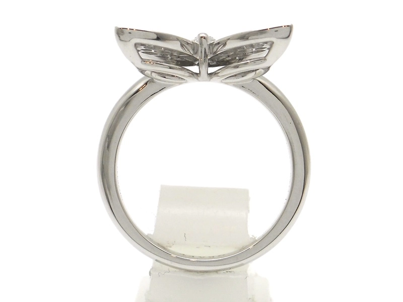 GRAFF グラフ　パヴェバタフライミニリング　WG　ホワイトゴールド　ダイヤモンド　4.9g　8号　RGR523　2146000440243　【200】