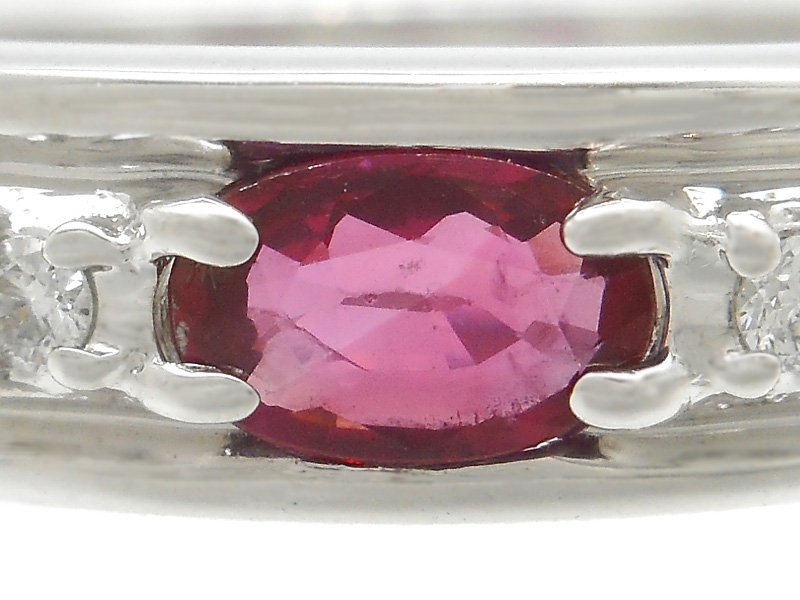 JEWELRY　貴金属・宝石　ルビーリング　ダイヤモンド　R0.78ct　D0.02ct　3.7g　16号　2145000236702　【200】