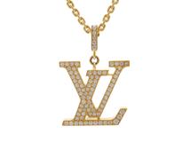 LOUIS VUITTON　ルイ・ヴィトン　ペンダントLV　ネックレス　GMモデル　YG　イエローゴールド　ダイヤモンド　10.0g　Q93849　2147200548241　【200】