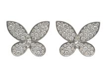 GRAFF　グラフ　パヴェバタフライスモールピアス　WG　ホワイトゴールド　ダイヤモンド　5.5g　RGE1152　2146000440250　【200】