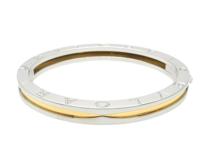 BVLGARI　ブルガリ　B-zero1　ブレスレット　バングル　ビーゼロワン　ステンレス　YG　イエローゴールド　28.5g　2143100502390　【200】