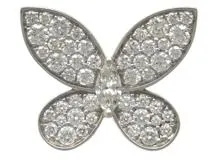 GRAFF　グラフ　パヴェバタフライスモールピアス　WG　ホワイトゴールド　ダイヤモンド　5.5g　RGE1152　2146000440250　【200】