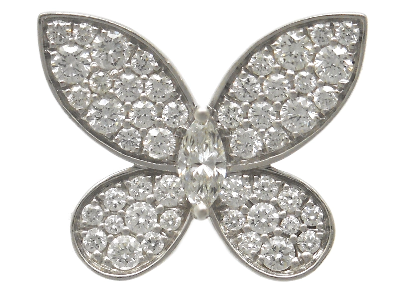 GRAFF グラフ パヴェバタフライスモールピアス WG ホワイトゴールド ダイヤモンド 5.5g RGE1152 2146000440250 【200】