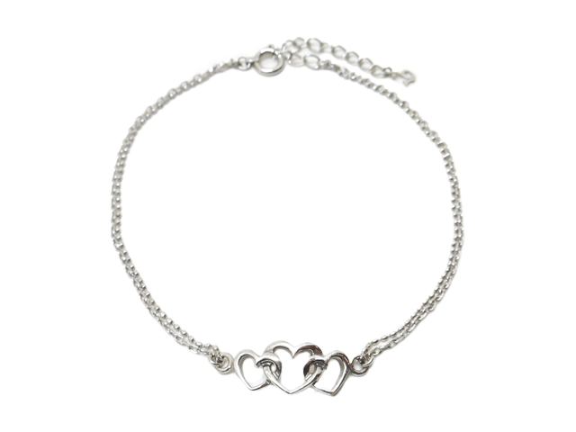 【オープニング 大放出セール】 貴金属・宝石 ジュエリー JEWELRY ブレスレット K18WG ハート ホワイトゴールド