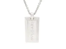 BVLGARI ブルガリ 貴金属・宝石 インゴットネックレス WG ホワイト 
