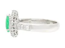 JEWELRY 貴金属・宝石 エメラルドリング PT900 プラチナ E0.59ct D0