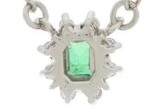 JEWELRY　ネックレス　プラチナ　PT850/PT900　エメラルド　ダイヤモンド　4.3g （2120000334252）【200】
