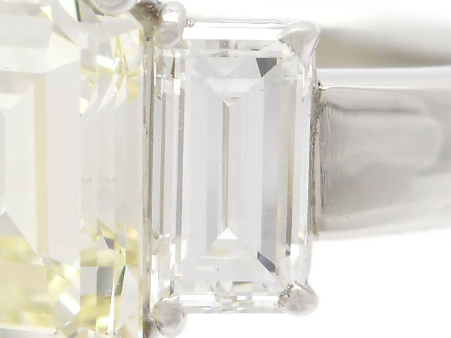 JEWELRY 貴金属・宝石 ダイヤリング エメラルドカット 1粒ダイヤ