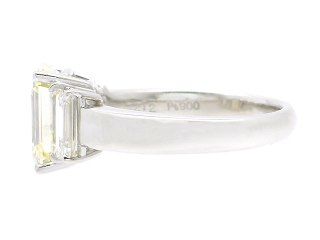 JEWELRY 貴金属・宝石 ダイヤリング エメラルドカット 1粒ダイヤ