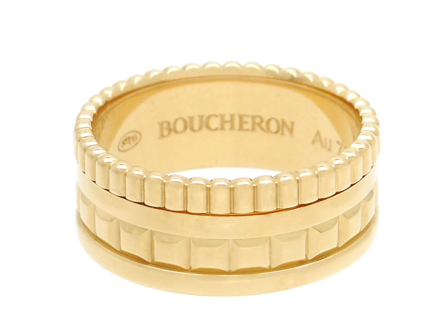 【美品】Boucheron イエローゴールドリング 9号 BOUCHERON ブシュロン セルパンボエム スモール K18YG イエロー
