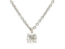 TIFFANY&CO　ティファニー　ソリティアネックレス　ダイヤモンド　PT　プラチナ　 2.3g 【200】