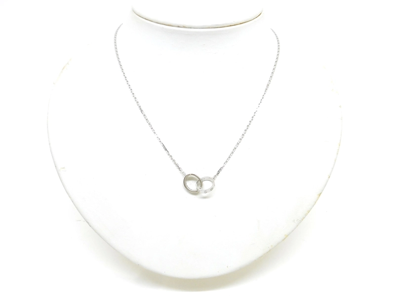 Cartier　カルティエ　ベビーラブネックレス　ダイヤモンド　WG　ホワイトゴールド　セミパヴェ　7.0g　B7013700【200】